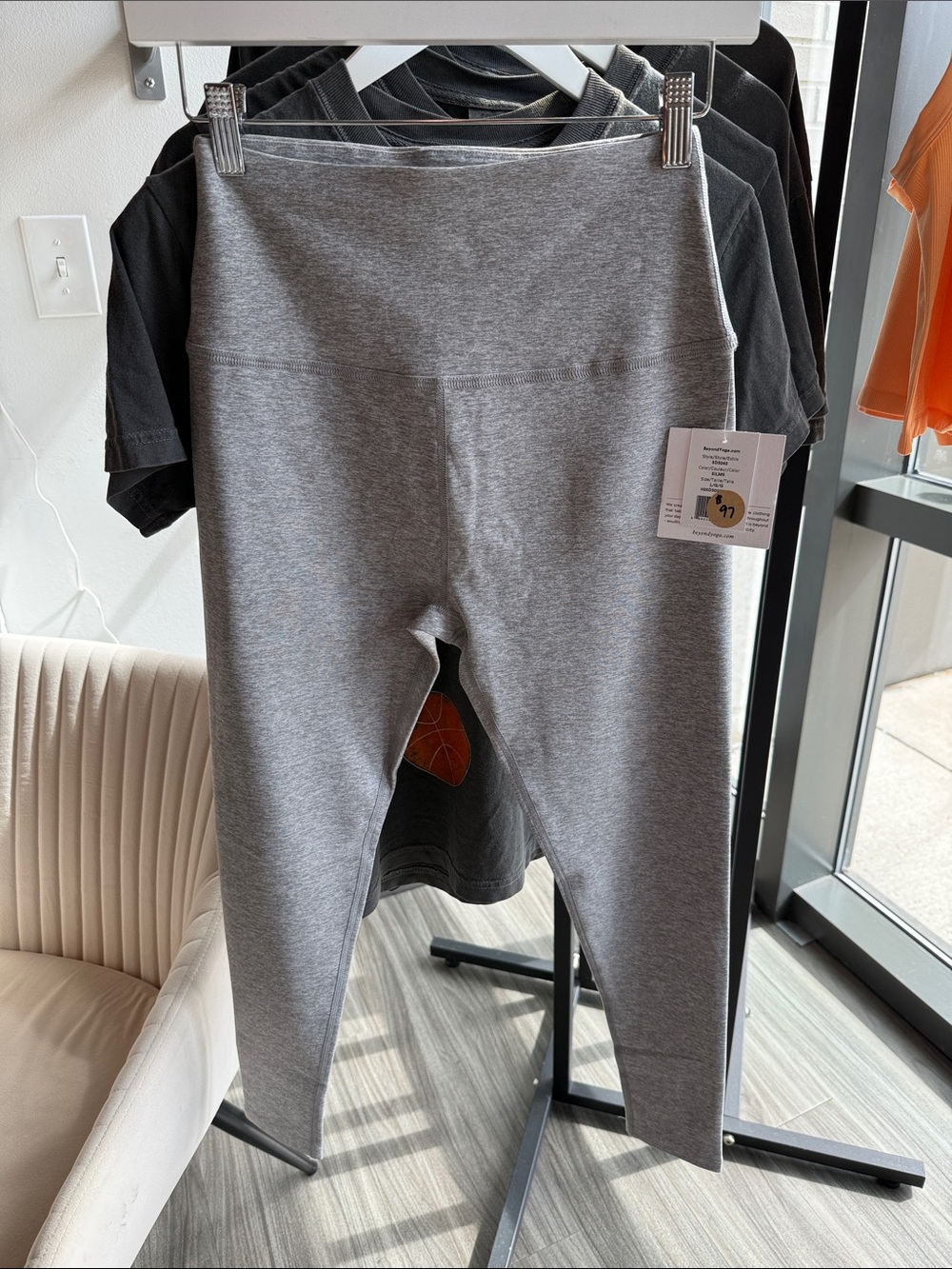 Beyond Yoga Gray High-Rise Leggings